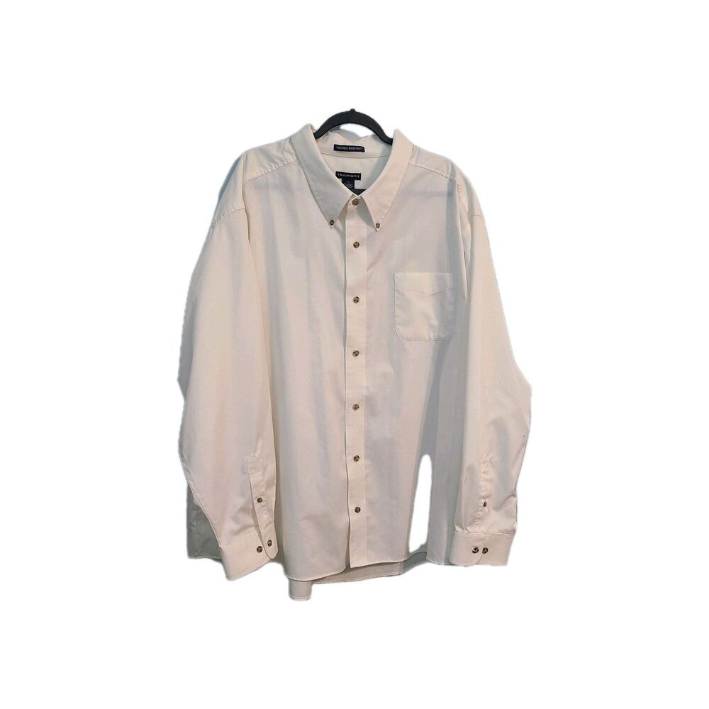 Knightsbridge Off White Wrinkle Resistant Shirt Long Sleeve Button Down Men 3X